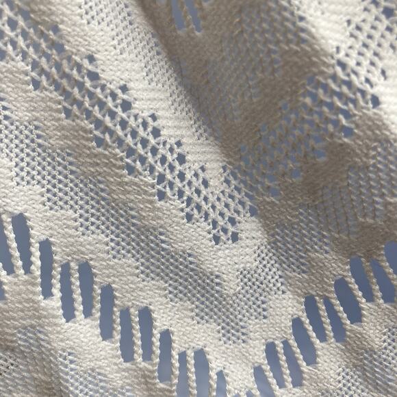 Women's Miken White Boho Pom Pom Poncho Cover-Up Size S‎ Flowy Beach Pool Summer - Picture 12 of 12